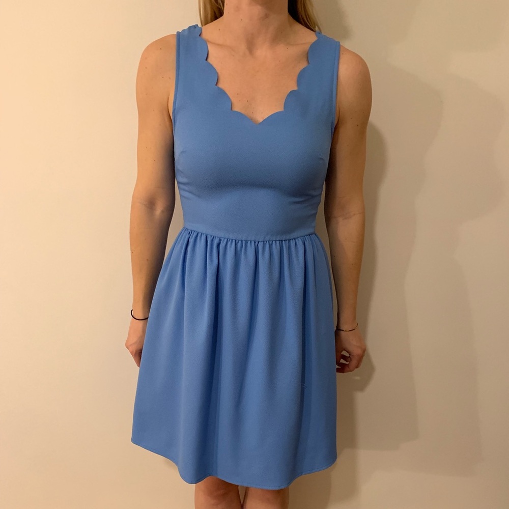 Scalloped Neck Sun Dress